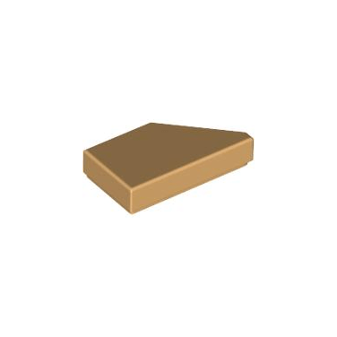 Medium Tan Tile, Modified 1 x 2 Wedge Left