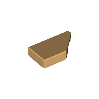 Medium Tan Tile, Modified 1 x 2 Wedge Right