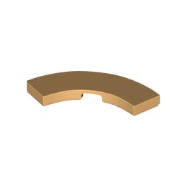 Medium Tan Tile, Round Corner 3 x 3 Macaroni