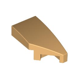 Medium Tan Wedge 2 x 1 x 2/3 Right