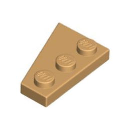 Medium Tan Wedge, Plate 3 x 2 Right