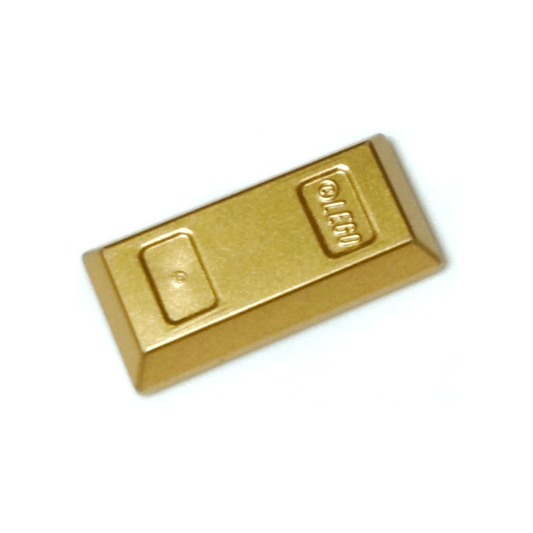 Metallic Gold Minifigure, Utensil Ingot 1 x 2