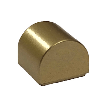 Metallic Gold Slope, Curved 1 x 1 x 2/3 Double