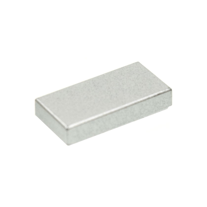 Metallic Silver Tile 1 x 2
