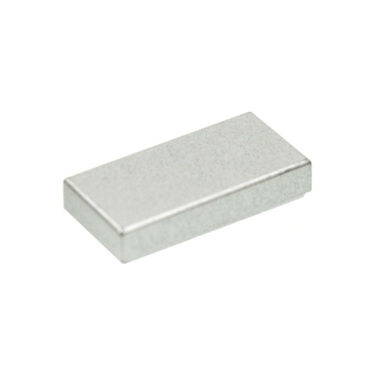 Metallic Silver Tile 1 x 2