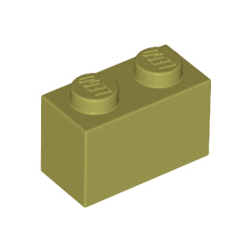 Olive Green Brick 1 x 2