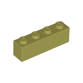 Olive Green Brick 1 x 4