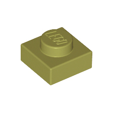 Olive Green Plate 1 x 1