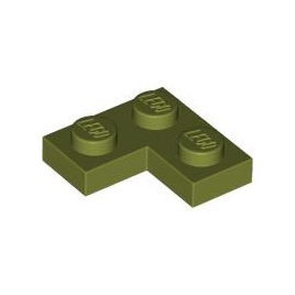 Olive Green Plate 2 x 2 Corner