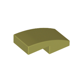 Olive Green Slope, Curved 2 x 1 x 2/3