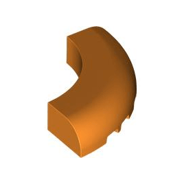 Orange Brick, Round Corner 5 x 5 without Studs