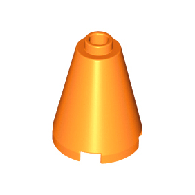 Orange Cone 2 x 2 x 2 - Open Stud
