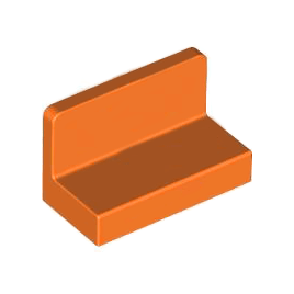 Orange Panel 1 x 2 x 1 with Rounded Corners