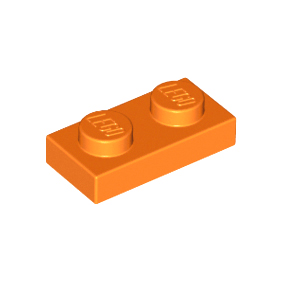 Orange Plate 1 x 2