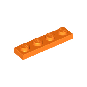 Orange Plate 1 x 4
