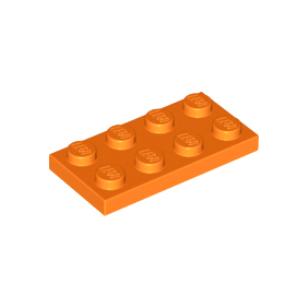 Orange Plate 2 x 4