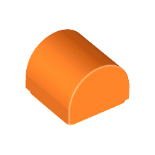 Orange Slope, Curved 1 x 1 x 2/3 Double