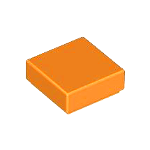 Orange Tile 1 x 1