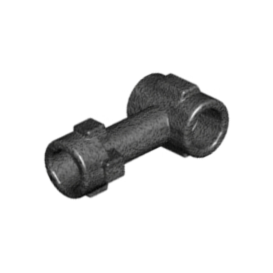 Pearl Dark Gray Bar 1L with Top Stud and 2 Side Studs Connector Perpendicular