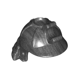 Pearl Dark Gray Minifigure, Headgear Helmet Ninja / Samurai with Clip and Long Visor