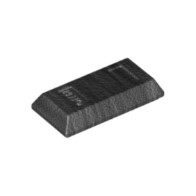 Pearl Dark Gray Minifigure, Utensil Ingot 1 x 2
