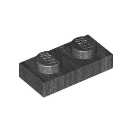 Pearl Dark Gray Plate 1 x 2