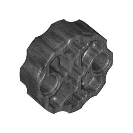 Pearl Dark Gray Technic, Axle Connector Block Round with 2 Pin Holes and 3 Axle Holes Hero Factory Weapon Barrel