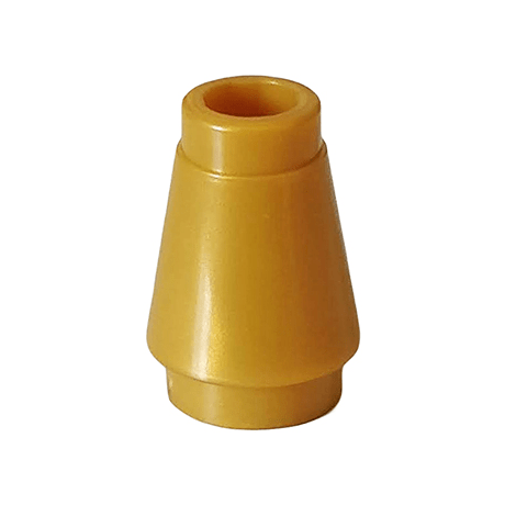 Pearl Gold Cone 1 x 1 with Top Groove