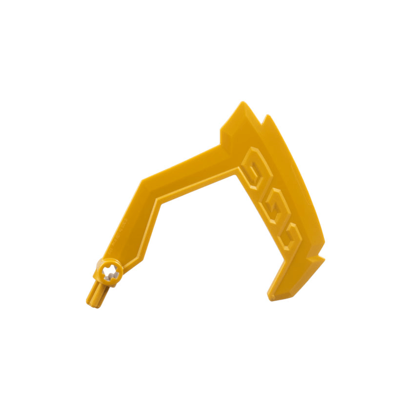 Pearl Gold Large Figure Weapon Sickle with Axle End and Axle Hole