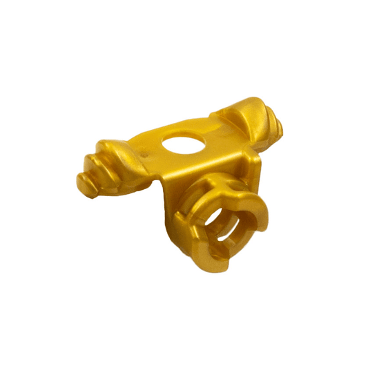 Pearl Gold Minifigure Armor Shoulder Pads Stepped with Scabbard for 2 Katanas