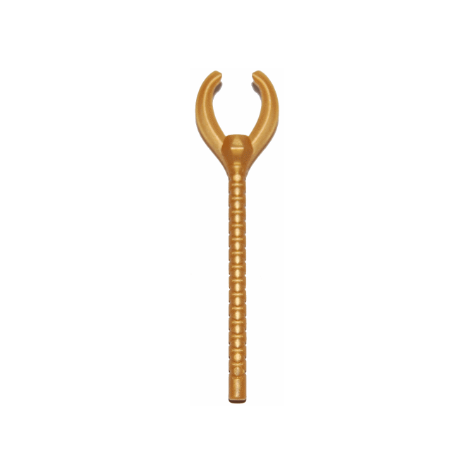 Pearl Gold Minifigure, Utensil Pharaoh's Staff with Forked End