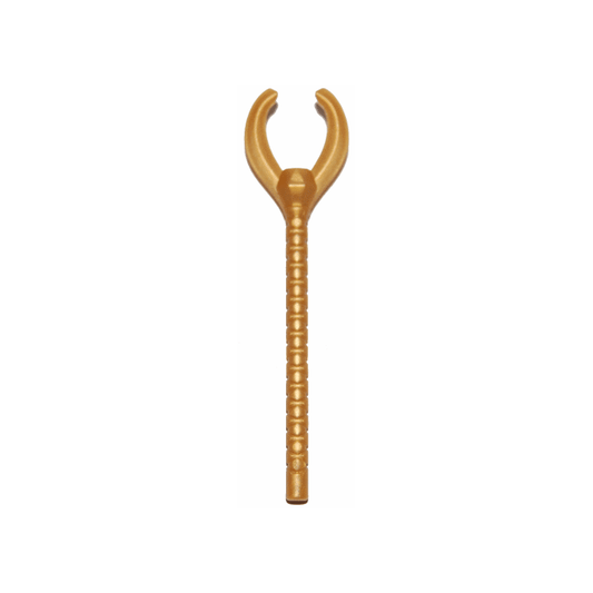 Pearl Gold Minifigure, Utensil Pharaoh's Staff with Forked End