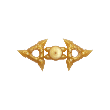 Pearl Gold Minifigure, Weapon Shuriken Throwing Star with Textured Grips, 2 on Sprue