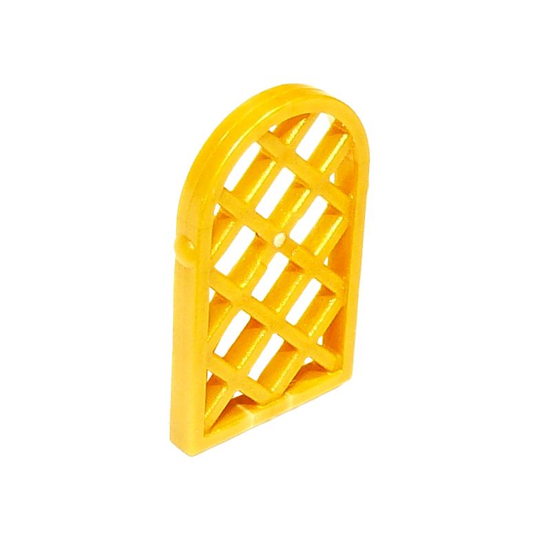 Pearl Gold Pane for Window 1 x 2 x 2 2/3 Lattice Diamond with Rounded Top