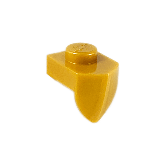 Pearl Gold Plate, Modified 1 x 1 with Tooth Vertical