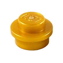 Pearl Gold Plate, Round 1 x 1