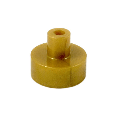 Pearl Gold Tile, Round 1 x 1 with Bar and Pin Holder