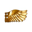 Pearl Gold Wing 4 x 7 Right with Feathers and Bar Handles