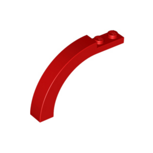 Red Arch 1 x 6 x 3 1/3 Curved Top