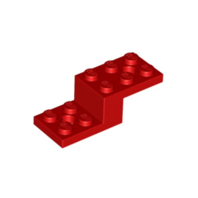Red Bracket 5 x 2 x 1 1/3 with 2 Holes and Bottom Tube