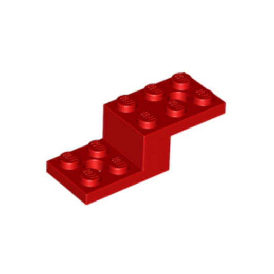 Red Bracket 5 x 2 x 1 1/3 with 2 Holes and Bottom Tube