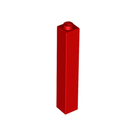 Red Brick 1 x 1 x 5 - Solid Stud
