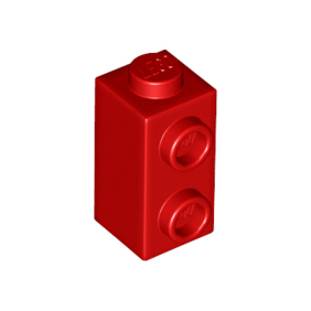 Red Brick, Modified 1 x 1 x 1 2/3 with Studs on Side