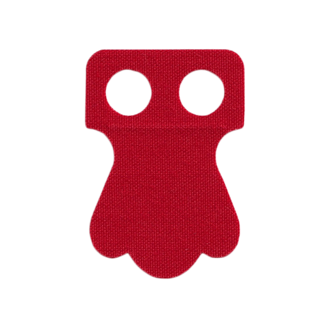 Red Minifigure Parrot Tail Cloth with 3 Lobes - Traditional Starched Fabric