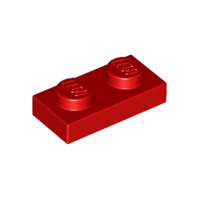 Red Plate 1 x 2