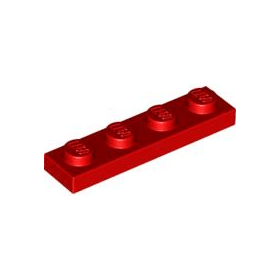 Red Plate 1 x 4
