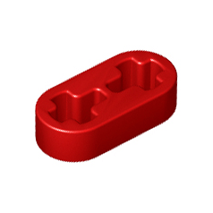 Red Technic, Liftarm Thin 1 x 2 - Axle Holes