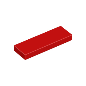 Red Tile 1 x 3