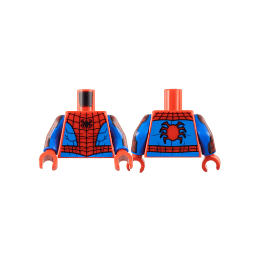 Red Torso Spider-Man Costume 12 Black Spider, Black Webbing, Blue Vest and Belt Pattern / Blue Arms with Red Patch and Black Webbing Pattern / Red Hands