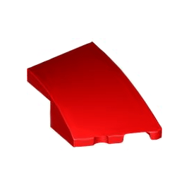 Red Wedge 3 x 2 Right No Studs